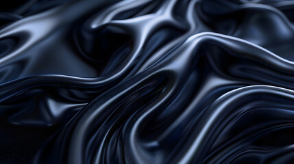 Obraz premium Black gray satin dark fabric texture luxurious shiny that is abstract silk cloth background with patterns soft waves blur beautiful.