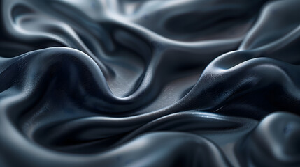 Obraz premium Black gray satin dark fabric texture luxurious shiny that is abstract silk cloth background with patterns soft waves blur beautiful.