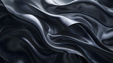 Obraz premium Black gray satin dark fabric texture luxurious shiny that is abstract silk cloth background with patterns soft waves blur beautiful.