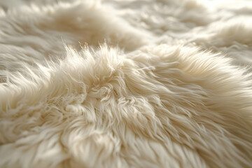 Soft White Fur Texture Background