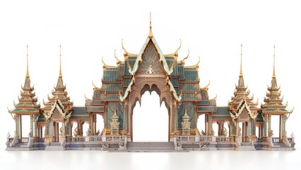 Fototapeta premium abstract pearly gate isolate on white background