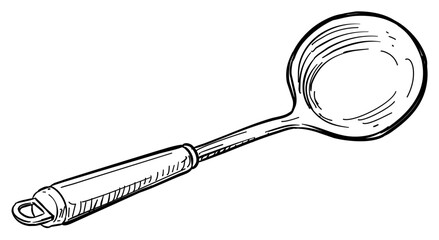 ladle handdrawn illustration