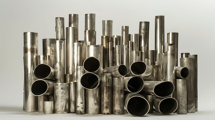 stack of metal pipes