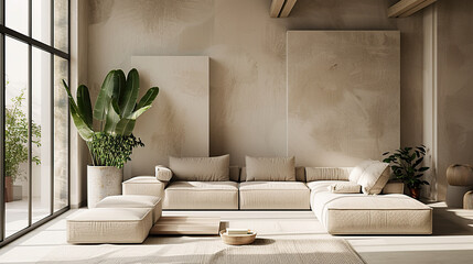 Modern architecture living room interiors