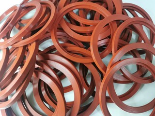 Gasket ring from silicone material, spare parts, used to fill the joints or joints no gap Or leak out. The rubber gasket is soft and flexible, making it possible to use when splicing various parts. 