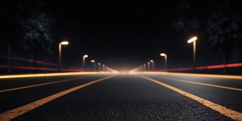 Luminous Highway Through the Night