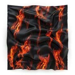 Inflamed, empty cloth banner isolated on white background Generative Ai