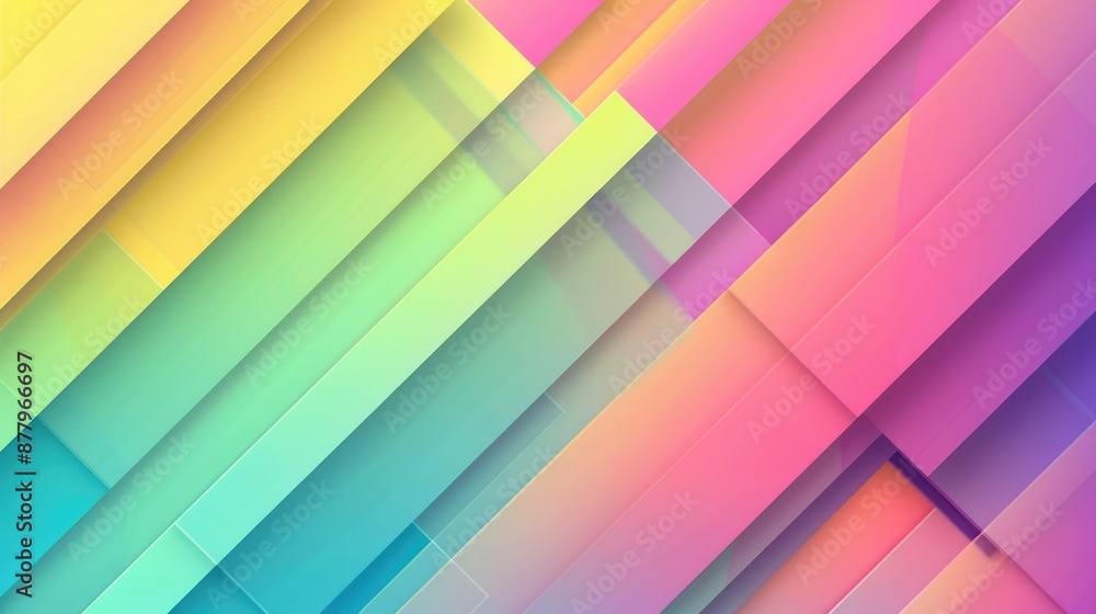 Poster abstract geometric gradient spring color scheme for web design