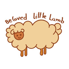 Christian typography design for Sticker. The message of the Gospel of Jesus Christ. Bible lesson for kids or use as poster, card, flyer or T Shirt