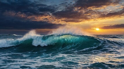 Fototapeta premium sunset over the sea