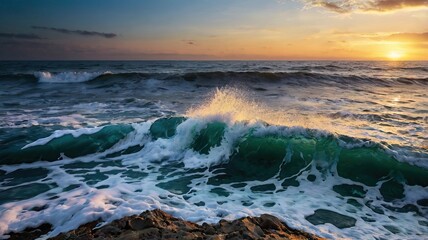 Obraz premium sunset over the sea