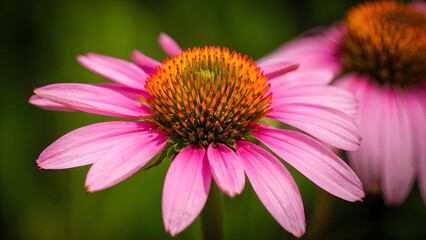 Fototapeta premium Echinacea or coneflower is a genus of flowering and herbaceous plants belonging to the family Asteraceae 