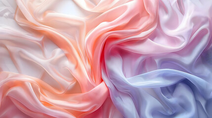 Abstract Background with Pastel Ombre Silk Fabric