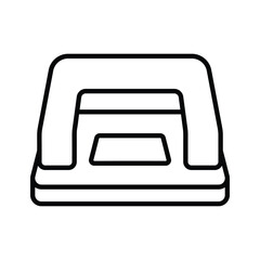 A creative hole punch icon, perfect for indicating document organization or office supplies