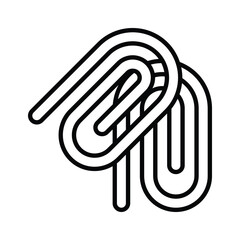A carefully crafted paper clip icon, perfect for documents attachment or organization