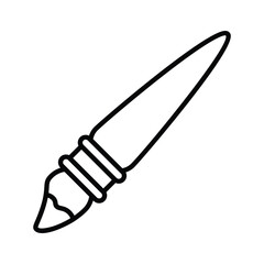 Handcrafted modern flat vector of paint brush, customizable icon