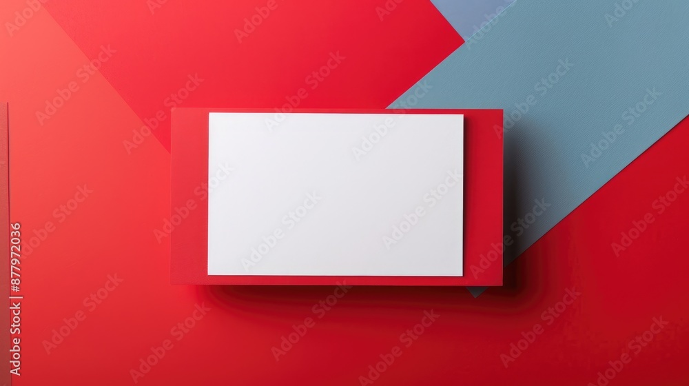 Poster abstract background with blank business card for corporate branding mock up space for text top view