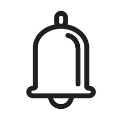 Simple Bell Icon Line Vector