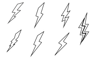 Vector Lightning Bolt Icons Collection