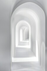 Fototapeta premium Plain white simple interior architecture background Generative Ai