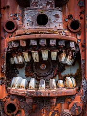 Old car parts similar to tooth shape