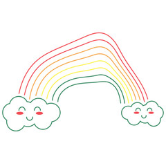 Kid Playful Hand Drawn Rainbow