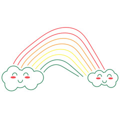 Kid Playful Hand Drawn Rainbow