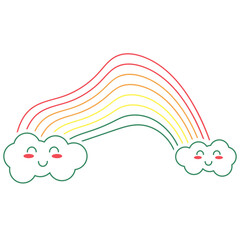 Kid Playful Hand Drawn Rainbow