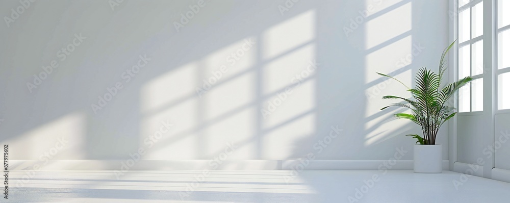 Wall mural plain white simple interior architecture background generative ai