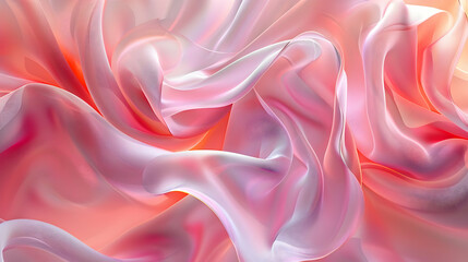Obraz premium Abstract Pink and White Sheer Fabric Background