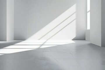 Obraz premium Plain white simple interior architecture background Generative Ai