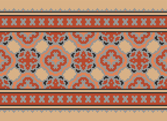 Ethnic tribal style seamless background with frame vector 10 in EPS, JPG format. style, seamless, frame, Tribal, Ethnic