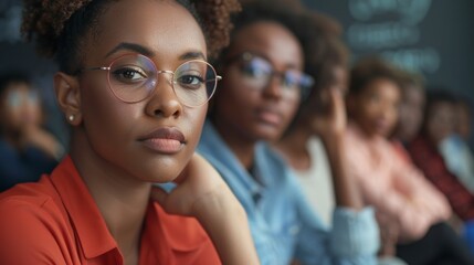 Obraz premium Diversity, portrait of happy colleagues sitting together in office at their workplace. Team or collaboration, corporate workforce and excited or cheerful group of coworker faces