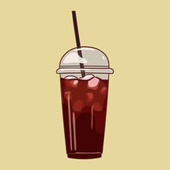 Cool summer cocktail with ice