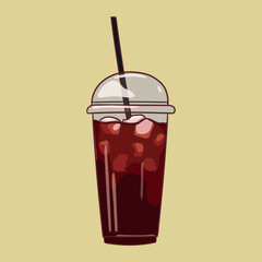 Cool summer cocktail with ice