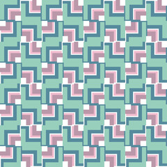 Beautiful of Colorful Pink and Green Square, Repeated, Abstract, Illustrator Pattern Wallpaper. Image for Printing on Paper, Wallpaper or Background, Covers, Fabrics