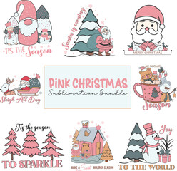 Pink Christmas Sublimation Bundle