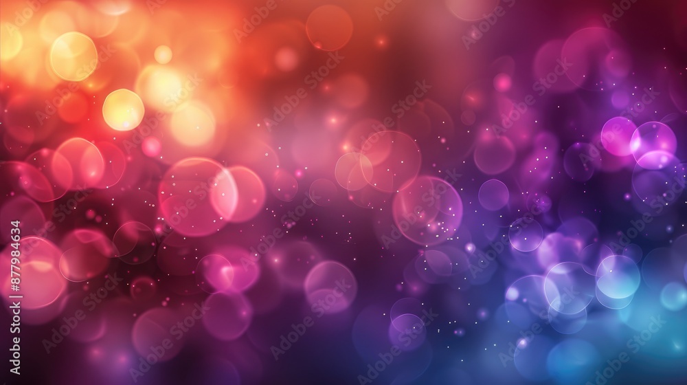 Poster blurred background with bokeh design and mixed colors for designers