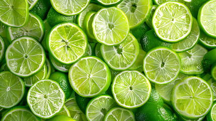 Refreshing Lime Slices Background