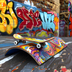 graffiti on the wall. Generative AI