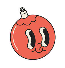Smiling Christmas Ornament Ball vector