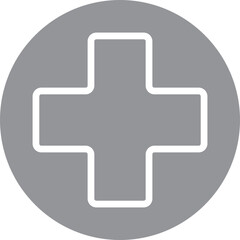 Medical sign or plus icon in flat style.