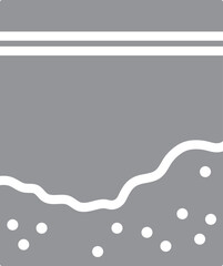 Cocaine packet icon in grey and white color.