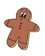 Gingerbread Man Christmas Cookie vector