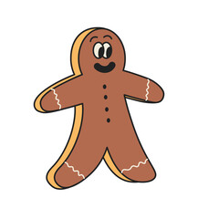 Gingerbread Man Christmas Cookie vector