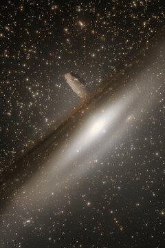 The distant Oort Cloud, a vast region of icy debris surrounding the solar system and the source of long-period comets, Generative AI