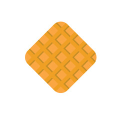 Flat design Belgian waffle icon. Vector.