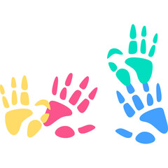 Colorful Handprints Illustration