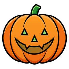 Halloween pumpkin vector illustration, halloween pumpkin cartoon isolated on white, halloween pumpkin with hat, pumpkin vector art