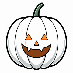 Halloween pumpkin vector illustration, halloween pumpkin cartoon isolated on white, halloween pumpkin with hat, pumpkin vector art